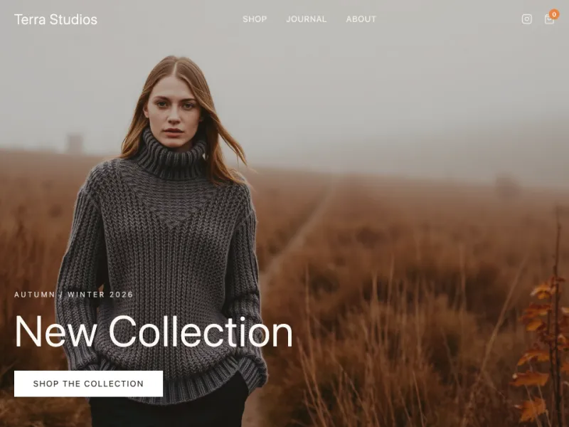 Terra Studios — clothing e-shop — live demo